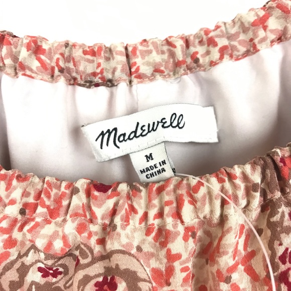 Madewell Silk Cold Shoulder Dress In Paisley M & L - Picture 4 of 7